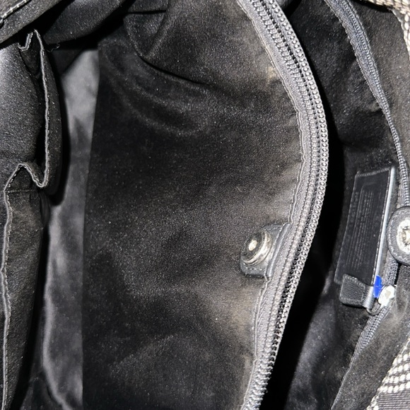 COACH Ashley Dotted Op Art Carryall Shoulder Bag in Black Canvas #F20049 - Picture 7 of 8